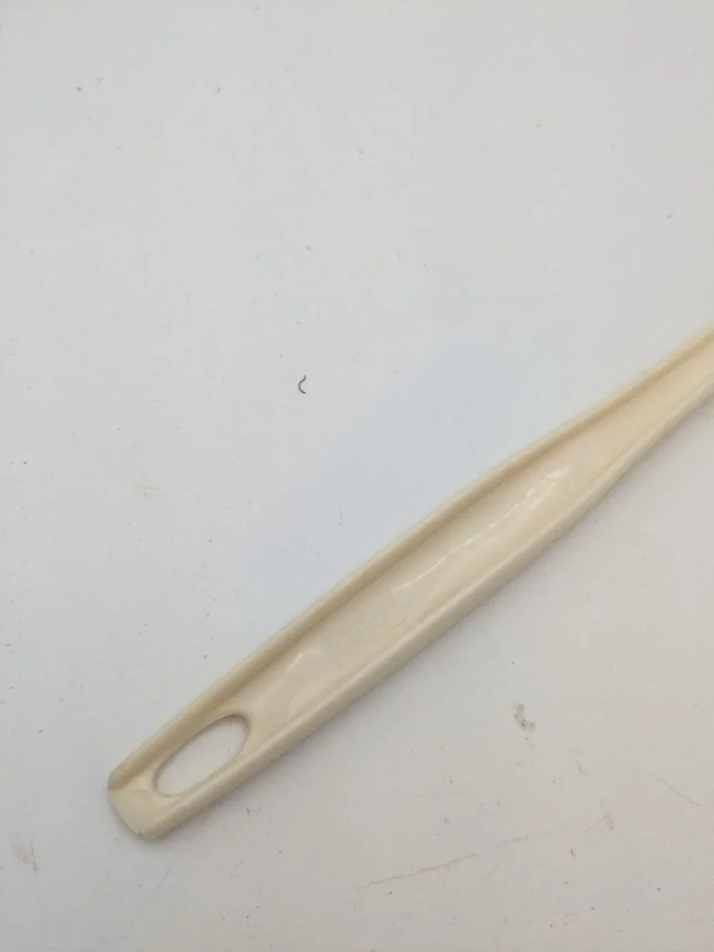 Vintage Foley #1 Almond Nylon Plastic Slotted Spoon 11